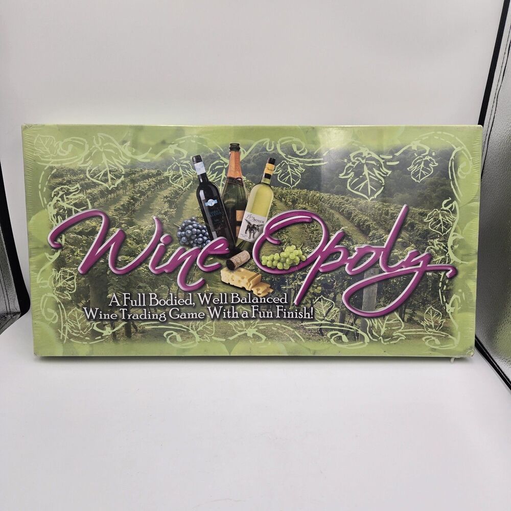NEW Wine Opoly Board Game Late for the Sky Drinking Alcohol Cheese Grapes Fun